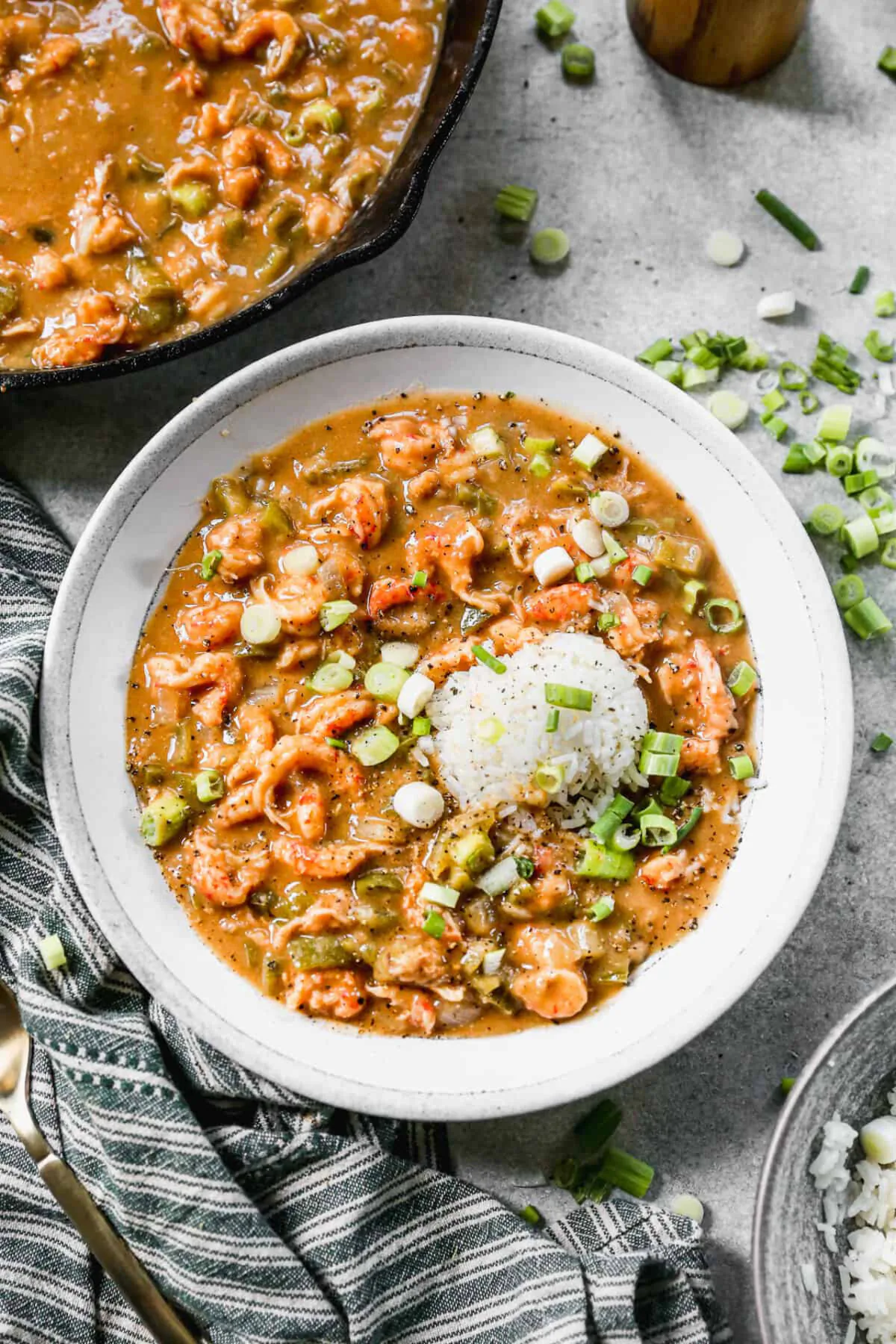 It has fresh Louisiana crawfish simmered in a flavorful sauce and served with a scoop of hot rice (or grits). (Courtesy of Lauren Allen)