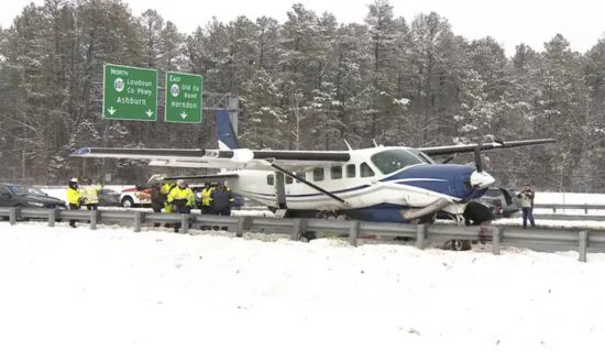 Plane Makes Emergency Landing on Northern Virginia Highway After Taking Off From Dulles Airport