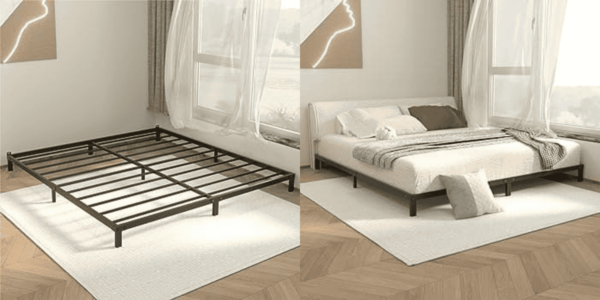 LUKIROYAL Full Metal Bed Frame