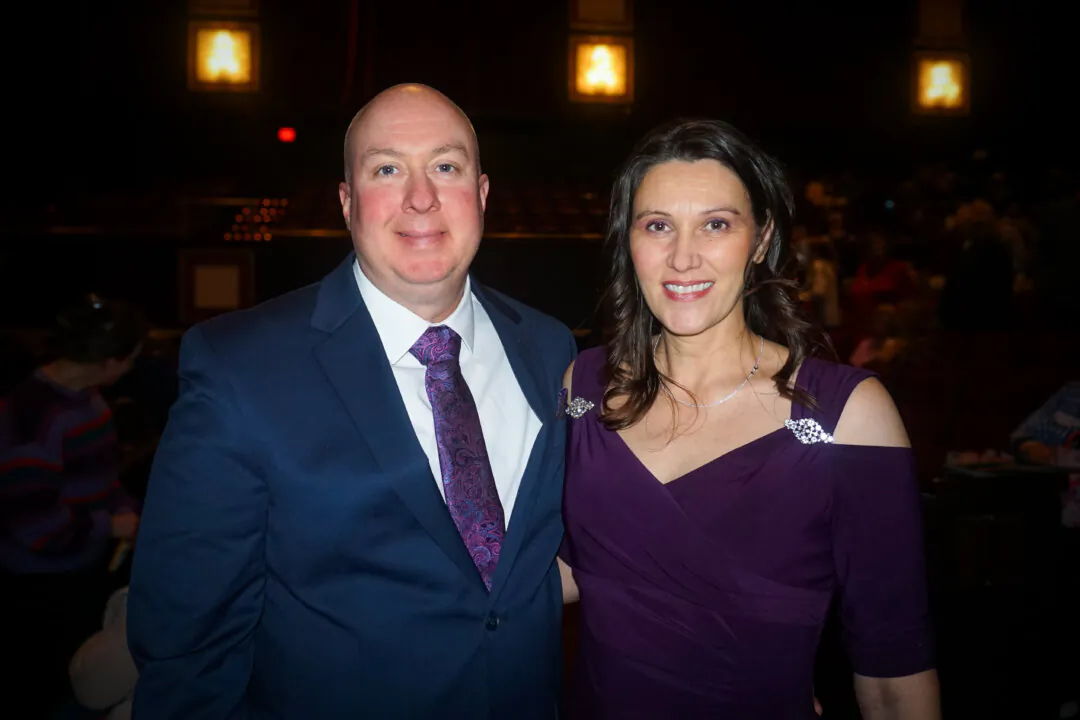 Chris and Patricia Kopf attended Shen Yun Performing Arts at the Memorial Auditorium at Martin Marietta Center for the Performing Arts in Raleigh, N.C., on Jan. 20, 2024. (Yeawen Hung/The Epoch Times)