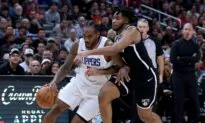 Leonard Scores 14 Points in 5 Minutes, Clippers Overcome 18-point Deficit to Stun Nets 125–114