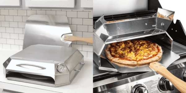 Onlyfire Stainless Steel Pizza Oven images side by side