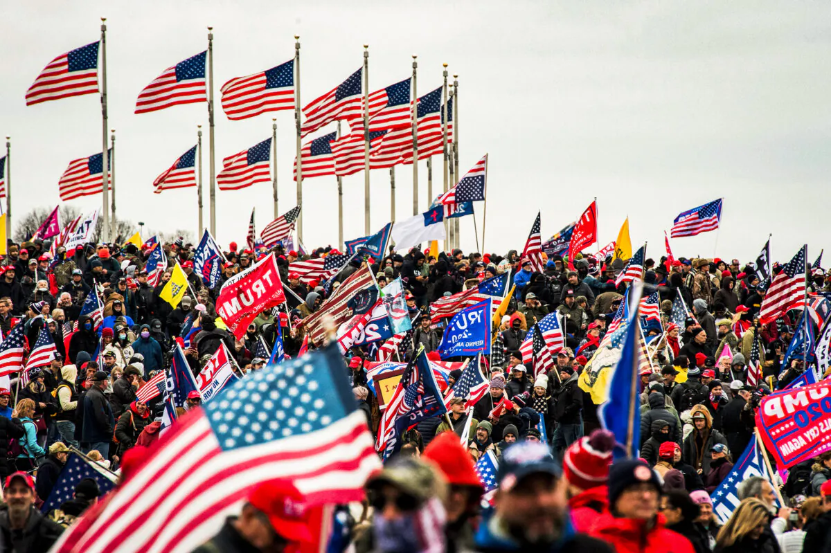 Thousands of supporters for then-President Donald Trump pack the Washington Mall for a rally in Washington, on Jan. 6, 2021. (Joseph Prezioso/AFP via Getty Images)