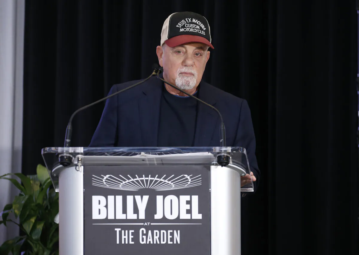 Billy Joel speaks as MSG Entertainment and Billy Joel make a special franchise announcement at Chase Square at Madison Square Garden in New York on June 1, 2023. (John Lamparski/Getty Images)