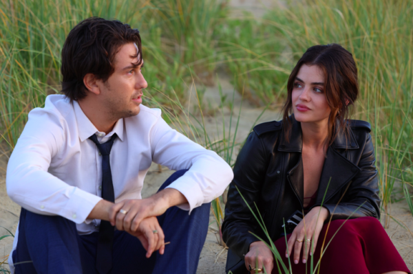 man and woman talking at the beach in WHICH BRINGS ME TO YOU 