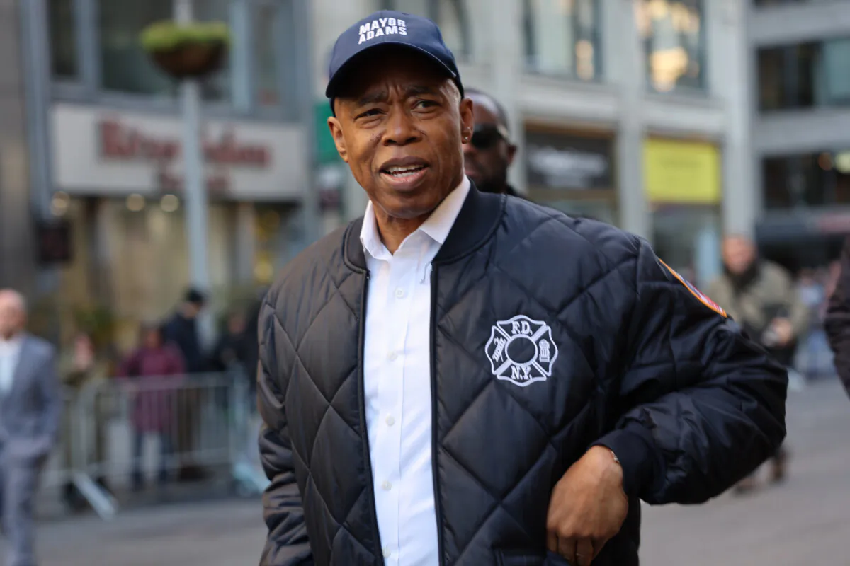 New York Mayor Eric Adams participates in the annual Veterans Day Parade in New York City on Nov. 11, 2023. (Spencer Platt/Getty Images)