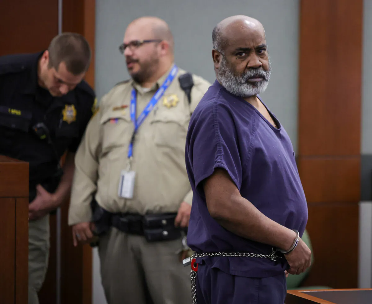 Duane Davis appears in Clark County District Court to plead not guilty at an arraignment at the Regional Justice Center in Las Vegas on Nov. 2, 2023. (Ethan Miller/Getty Images)
