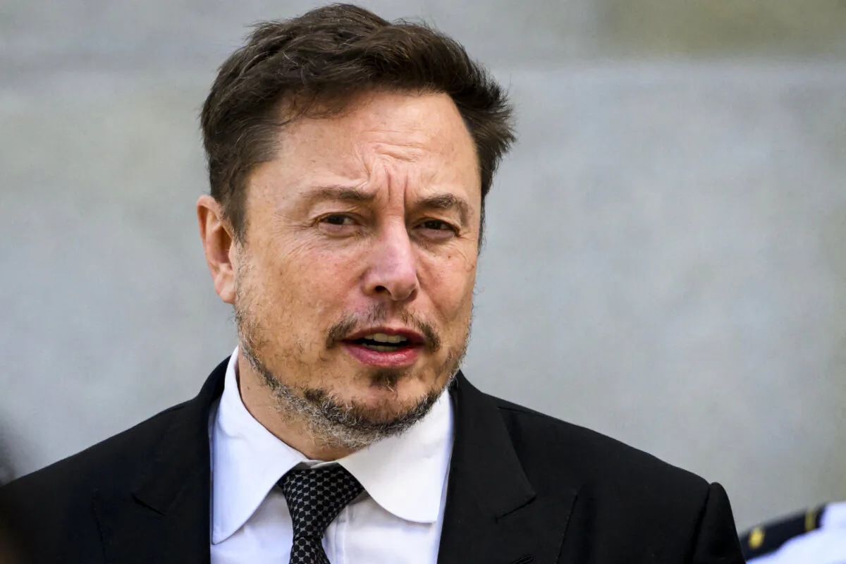 X CEO Elon Musk leaves a U.S. Senate bipartisan Artificial Intelligence Insight Forum at the U.S. Capitol in Washington, on Sept. 13, 2023. (Mandel Ngan/AFP via Getty Images)
