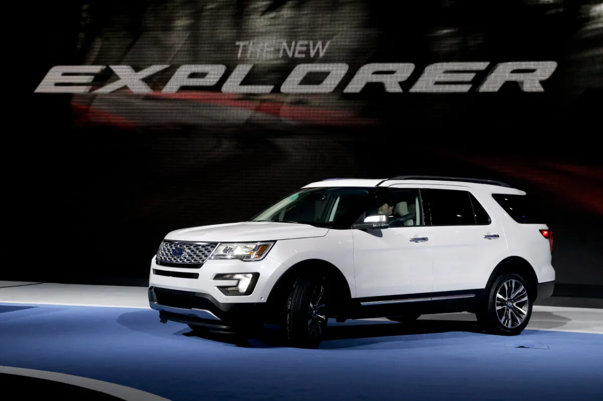 The 2016 Ford Explorer is presented during the Los Angeles Auto Show in Los Angeles on Nov. 19, 2014. (Chris Carlson/AP Photo)