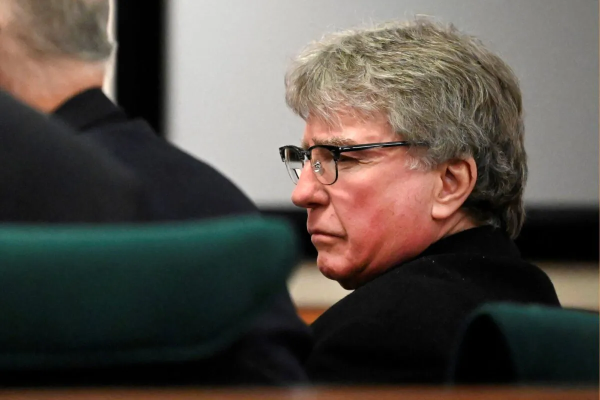 Defendant Kevin Monahan listens to summations in his murder trial before County Judge Adam Michelini, at the Washington County Courthouse in Fort Edward, New York on Jan. 23, 2024. (Will Waldron/Pool/The Albany Times Union via AP)