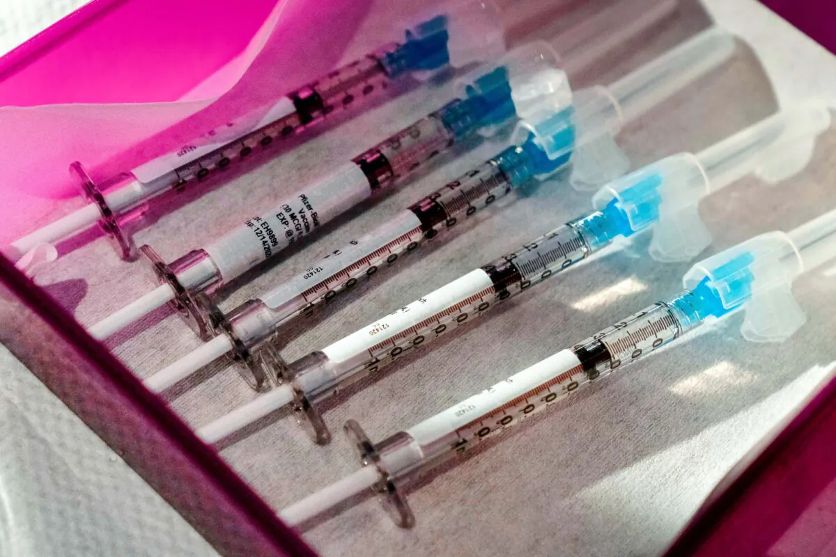 Doses of a COVID-19 vaccine in Washington in a file image. (Jacquelyn Martin/Pool/AFP via Getty Images)