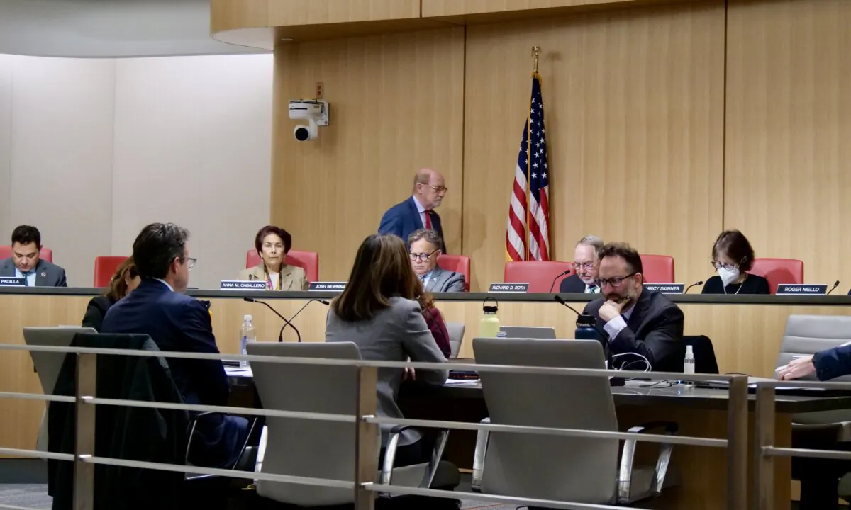 The California Senate Budget and Fiscal Review Committee reviews Gov. Gavin Newsom's budget proposal in Sacramento, Calif., on Jan. 23, 2024. (Travis Gillmore/The Epoch Times)