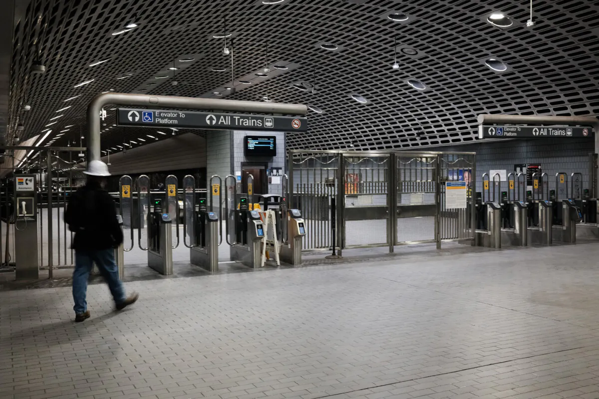 A train station in downtown Atlanta on Dec. 7, 2020. (Spencer Platt/Getty Images)