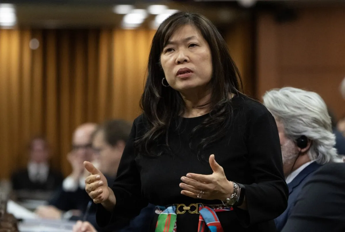 Export Promotion, International Trade, and Economic Development Minister Mary Ng rises during Question Period, in Ottawa on Nov. 23, 2023. (The Canadian Press/Adrian Wyld)