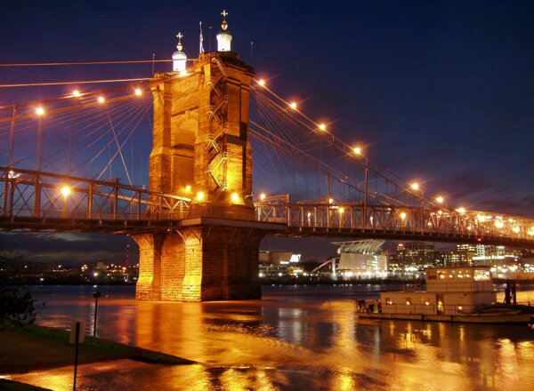Cincinatti Ohio Roebling Suspension Bridge