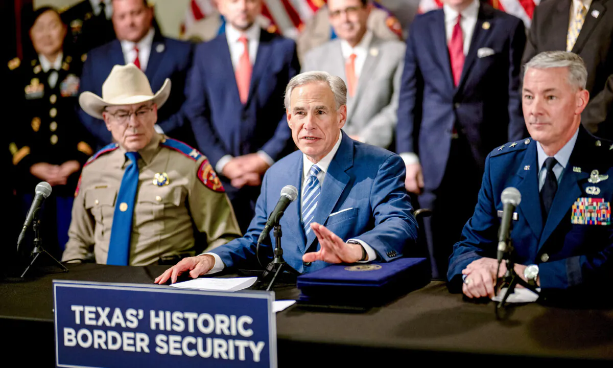 Texas Gov. Greg Abbott speaks during a news conference at the Texas State Capitol in Austin, Texas, on June 8, 2023. (Brandon Bell/Getty Images)