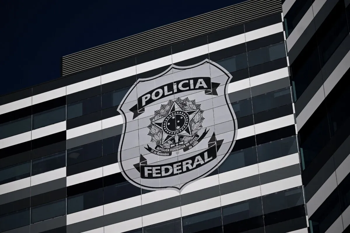 View of the facade of the Brazilian Federal Police headquarters, where Brazilian former President Jair Bolsonaro is awaited to testify in Brasilia on April 26, 2023. - Bolsonaro arrived to the federal police headquarters in Brasilia to testify about the January 8 riot in the Brazilian capital, when thousands of his followers invaded the headquarters of the three powers, a police source confirmed. (Photo by CARL DE SOUZA / AFP via Getty Images)