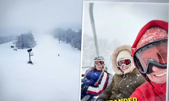 Family on Ski Trip Get Stranded in Blizzard on Mountain—Until Ski Shop Opens Doors to 30 Skiers