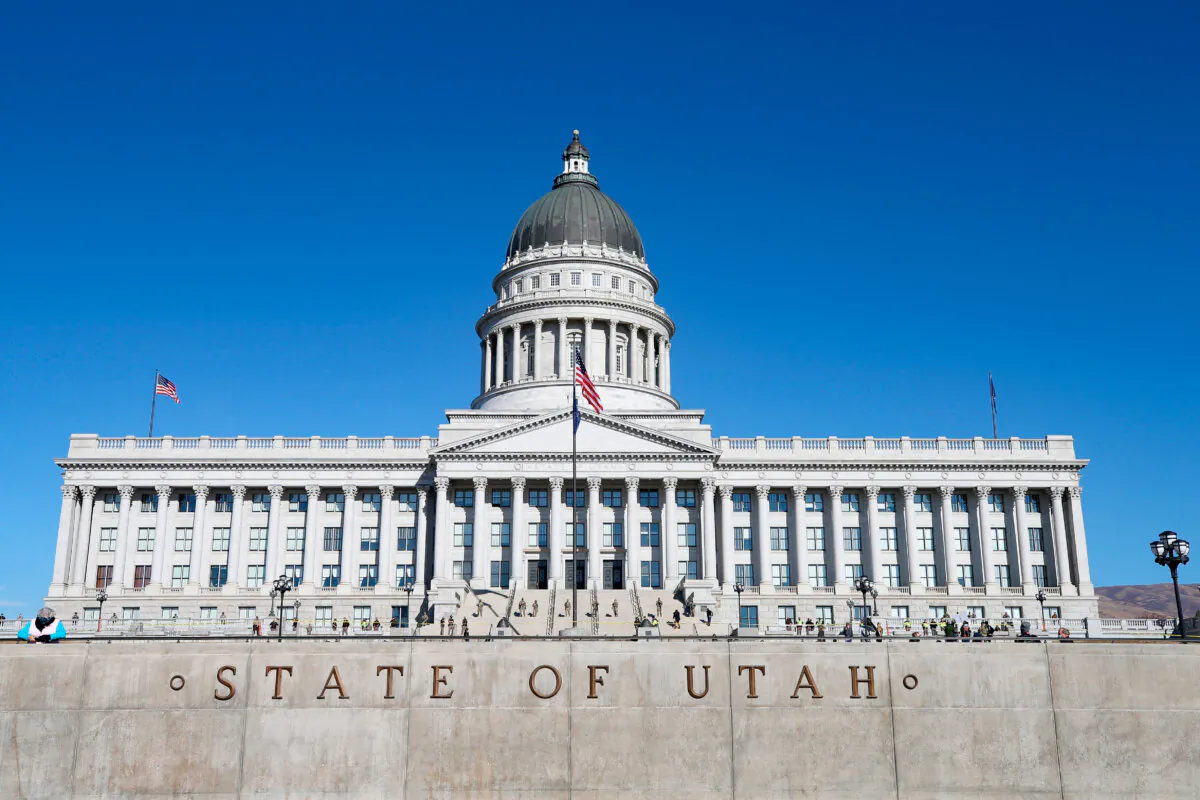 The Utah State Capitol building in Salt Lake City, Utah, on Jan. 17, 2021. (George Frey/AFP/Getty Images)