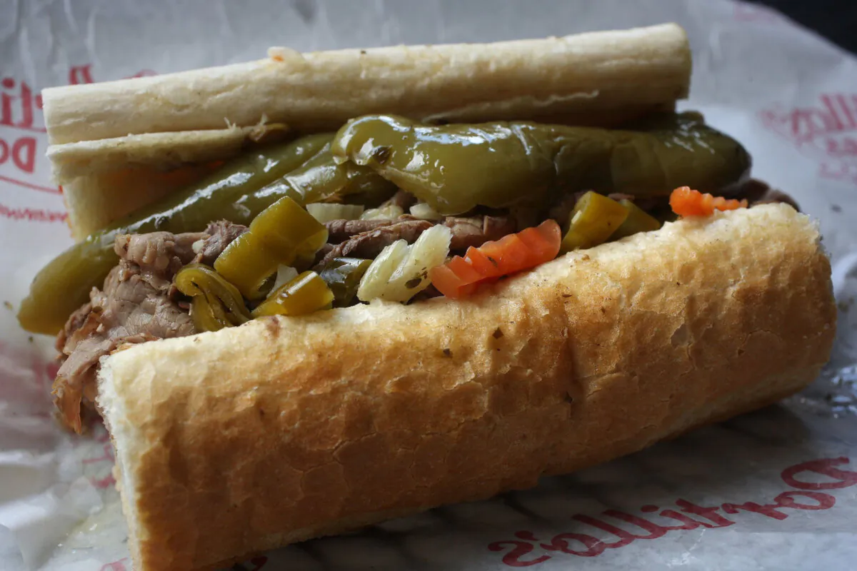 The Italian beef sandwich at Portillo's at 100 W. Ontario in Chicago in 2014. (E. Jason Wambsgans/Chicago Tribune/TNS)
