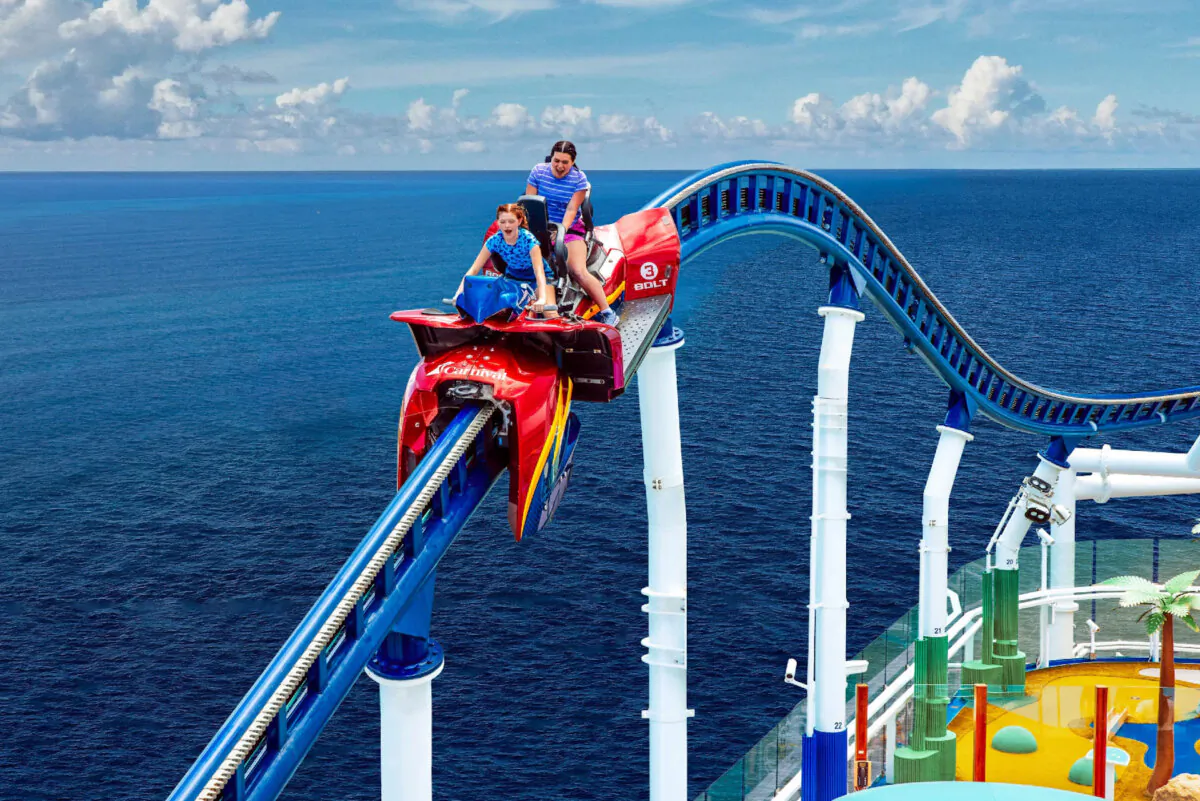 Children enjoy a thrill ride aboard a Carnival Cruise Line ship. (Courtesy of Carnival Cruise Line)