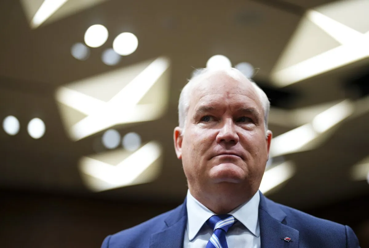 Erin O'Toole appears as a witness at a standing committee on Parliament Hill in Ottawa, on Oct. 26, 2023. (The Canadian Press/Sean Kilpatrick)