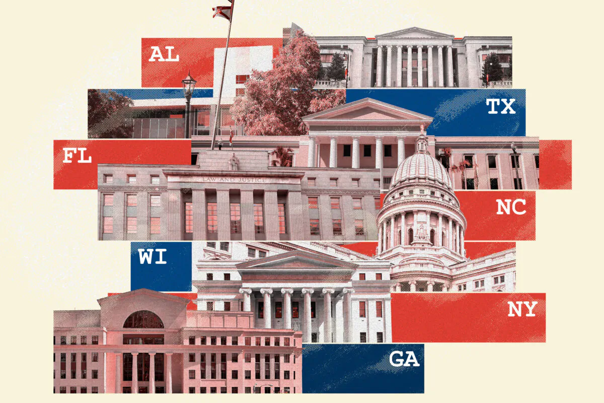 (Illustration by The Epoch Times, Public domain, Shutterstock)