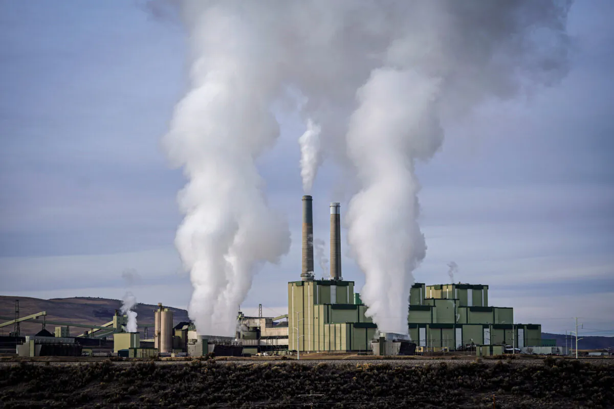 Steam billows from a coal-fired power plant in Craig, Colo., on Nov. 18, 2021. (Rick Bowmer/AP Photo, File)