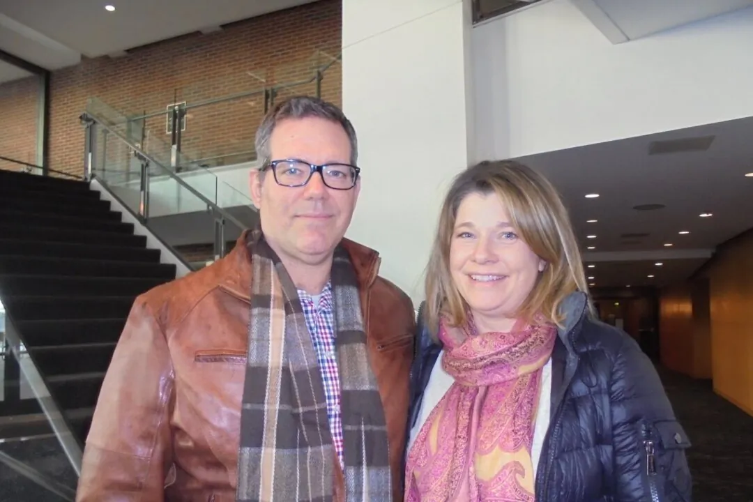 Corey and Alicia Gustafson enjoyed Shen Yun's matinee at the Cannon Center for the Performing Arts on Jan. 28, 2024. (Sharon Lin/The Epoch Times)