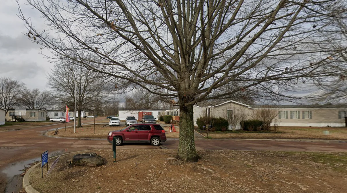 The location of Grove of Cayce mobile home park, Miss., in February 2023. (Google maps/Screenshot via The Epoch Times)