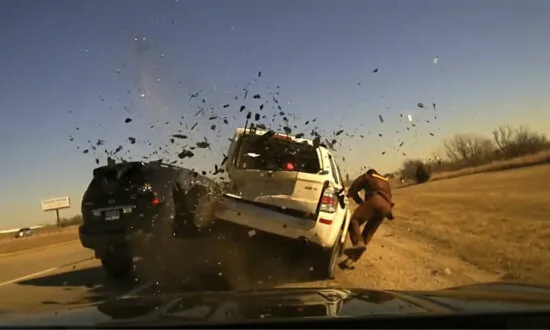 Oklahoma Trooper Violently Thrown to Ground as Vehicle on Interstate Hits One He’d Pulled Over