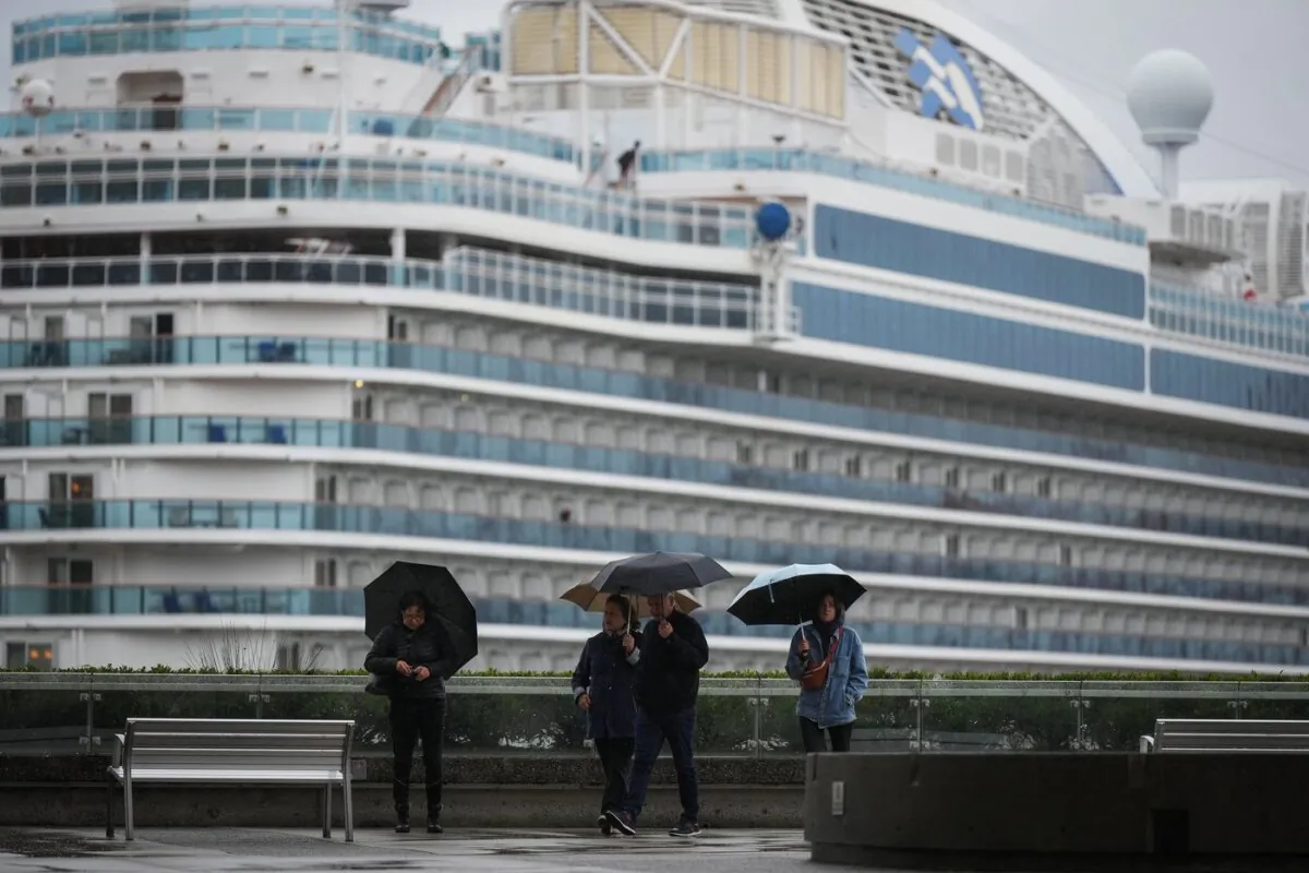 People use umbrellas to shield themselves from the rain in Vancouver, on Sept. 25, 2023. (The Canadian Press/Darryl Dyck)