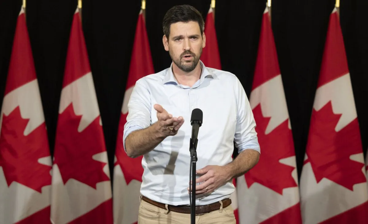 Housing Minister Sean Fraser speaks to the media during the federal cabinet retreat in Montreal, on Jan. 22, 2024. (The Canadian Press/Christinne Muschi)