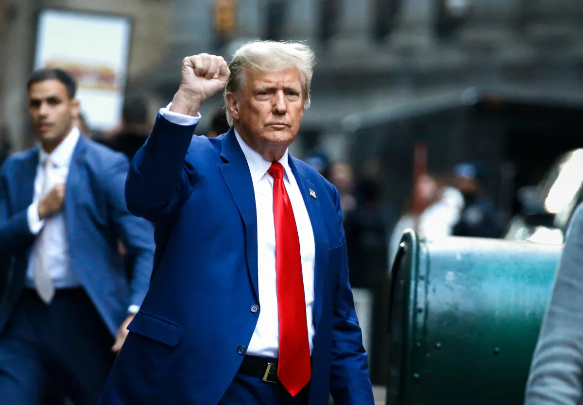 Former President Donald Trump arrives at Trump Tower in New York, on Aug. 9, 2022. (David Delgado/Reuters)