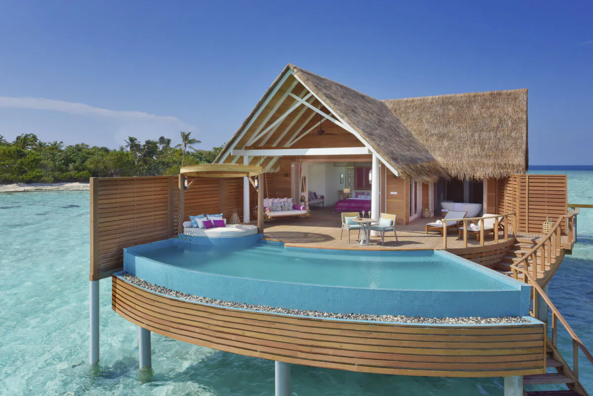 The overwater bungalows of the boutique luxury resort of Milaidhoo in the Maldives provide for extraordinary accommodations in the Indian Ocean archipelago. (Milaidhoo Maldives/TNS)