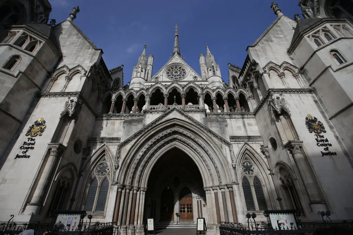 The Royal Courts of Justice building, which houses the High Court of England and Wales, is pictured in London on Feb. 3, 2017. (Daniel Leal/AFP)