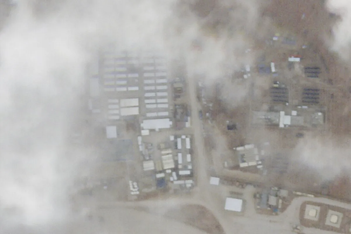 A military base known as Tower 22 in northeastern Jordan on Jan. 29, 2024. (Planet Labs PBC via AP)