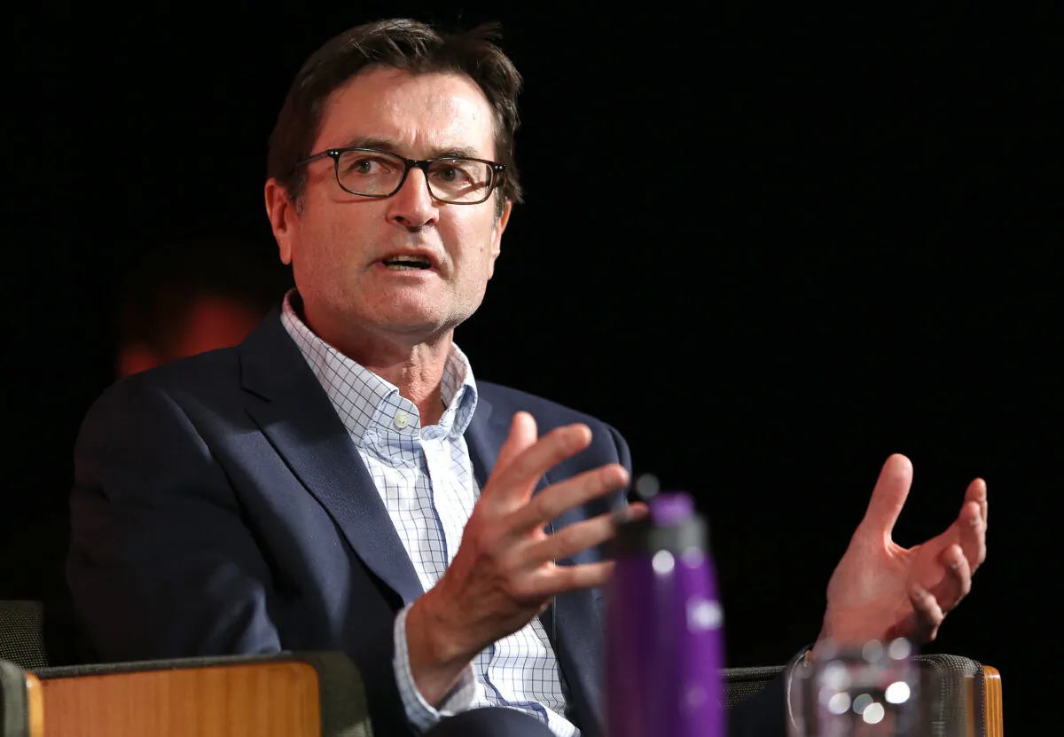Greg Combet speaks at the ACTU Congress in Brisbane, Australia on, July 17, 2018. (AAP Image/Jono Searle) 