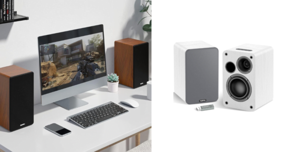 Saiyin Bluetooth Bookshelf Speakers