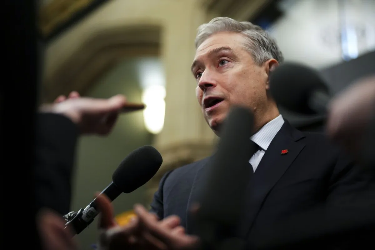 Innovation, Science and Industry Minister Francois-Philippe Champagne arrives to a cabinet meeting on Parliament Hill in Ottawa on Jan. 30, 2024. (The Canadian Press/Sean Kilpatrick)