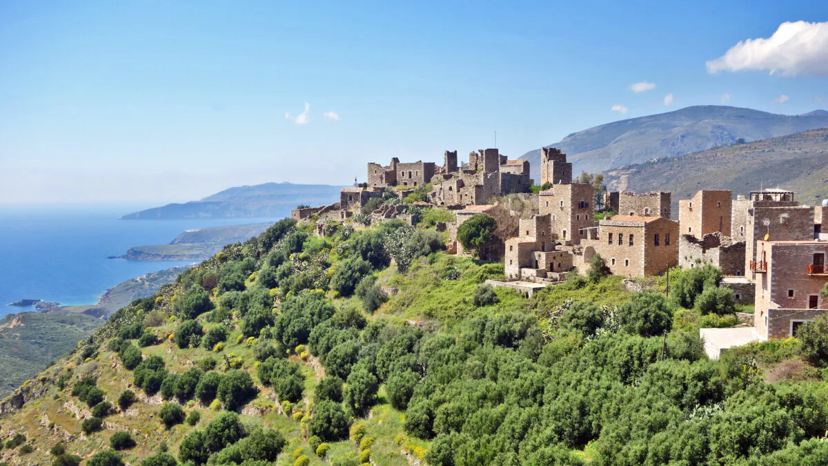 In a far-off corner of the Peloponnese, clan wars left the hill town of Vathia in ruins. (Rick Steves/TNS)