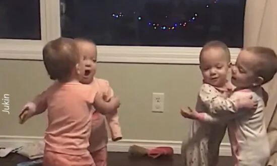 Babies Have a Hug-Fest!
