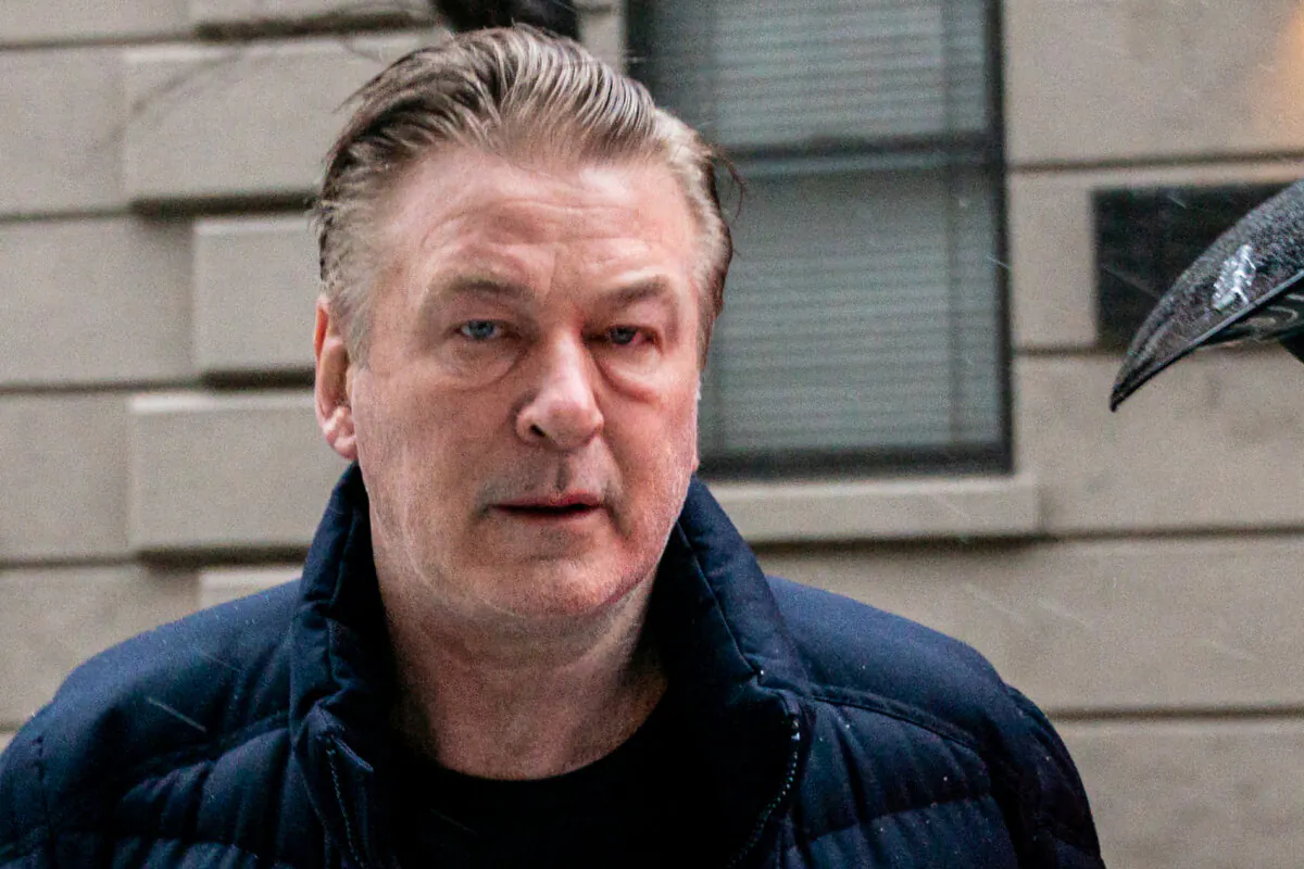 Actor Alec Baldwin departs his home in New York on Jan. 31, 2023. (David 'Dee' Delgado/Reuters)
