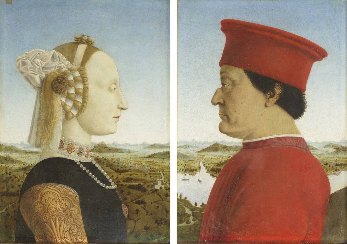 Portraits of the Duke and Duchess of Urbino, Federico da Montefeltro and Battista Sforza