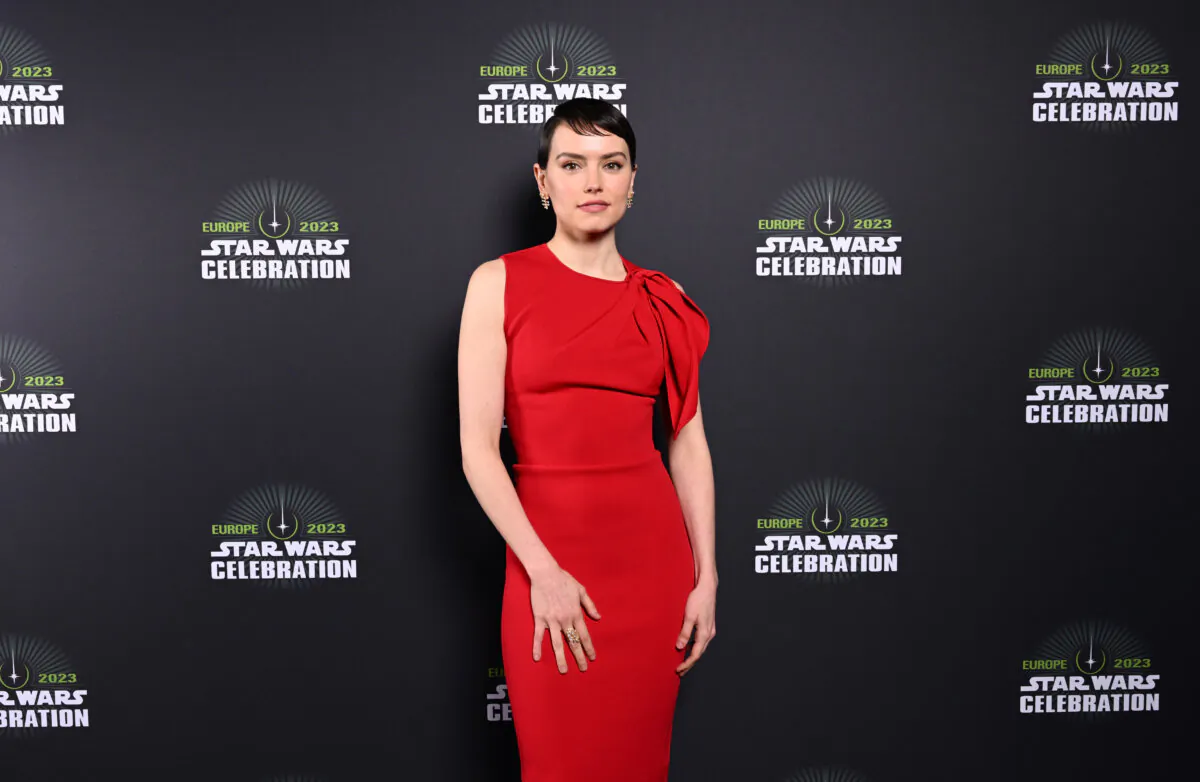 Daisy Ridley attends the studio panel at Star Wars Celebration 2023 at ExCel in London, England, on April 7, 2023. (Jeff Spicer/Getty Images for Disney)