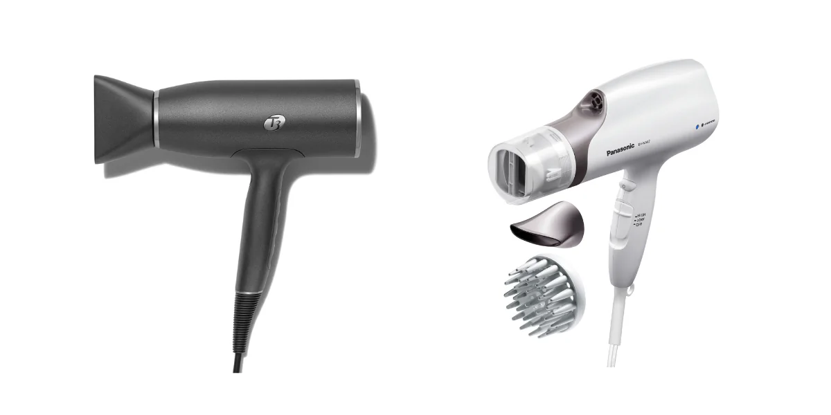 (Left) T3 AireLuxe Digital Ionic (Right) Panasonic Nanoe Hair Dryer (Illustration by The Epoch Times, Amazon)