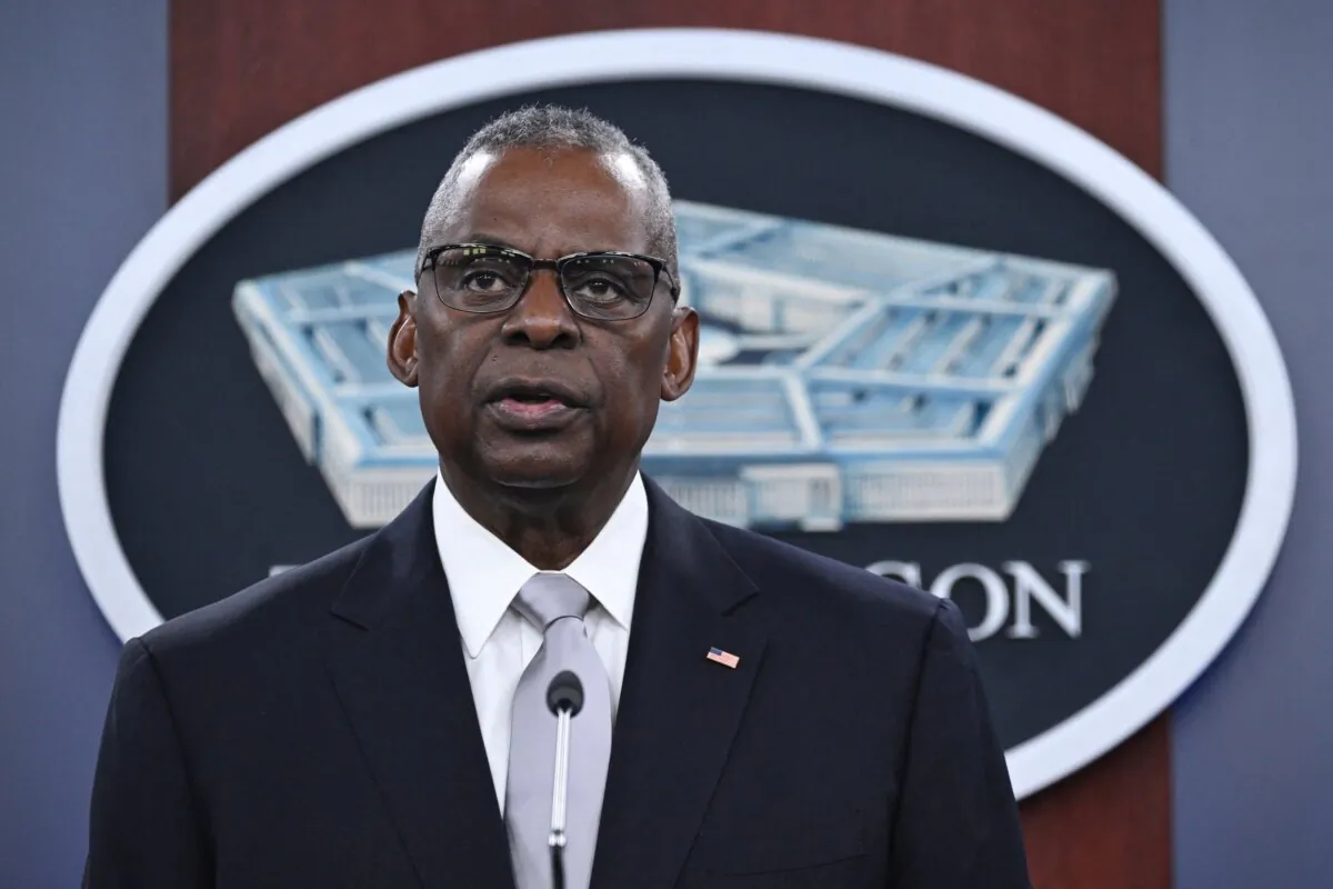 Defense Secretary Lloyd Austin in Washington, on Feb. 1, 2024. (Andrew Caballero-Reynolds/AFP via Getty Images)