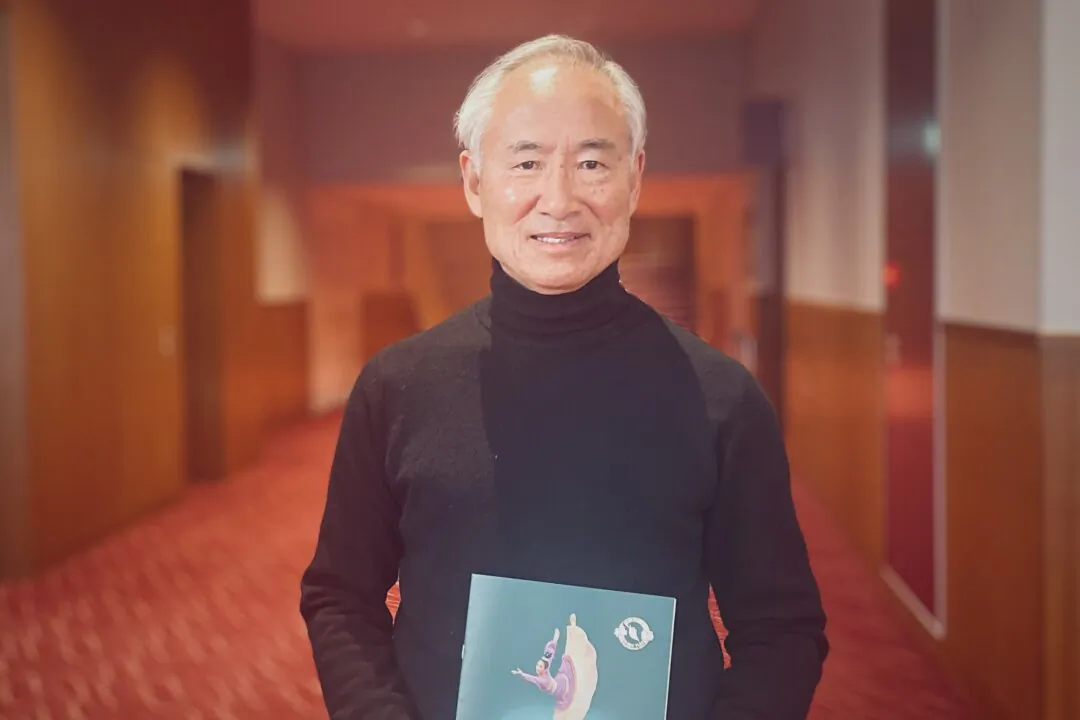 Tatsuo Takeshima at the Shen Yun Performing Arts performance at Bunkyo Civic Hall on January 30, 2024. (Ren Zihui /The Epoch Times)