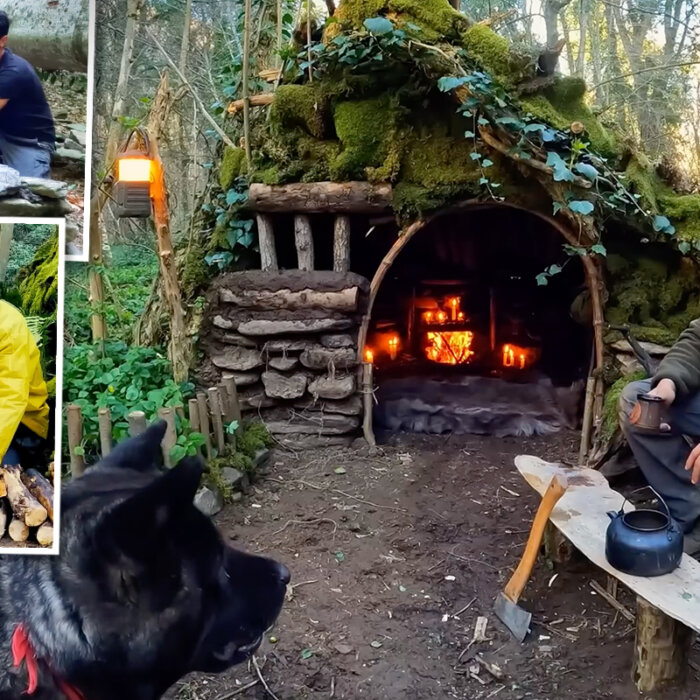 FOREST HOUSE 🛖 Building BUSHCRAFT Survival Shelter & Fireplace 🐶🔥🛖 . .  . THIS SUNDAY  Channel▶️ Bushcraft Hakan Ka