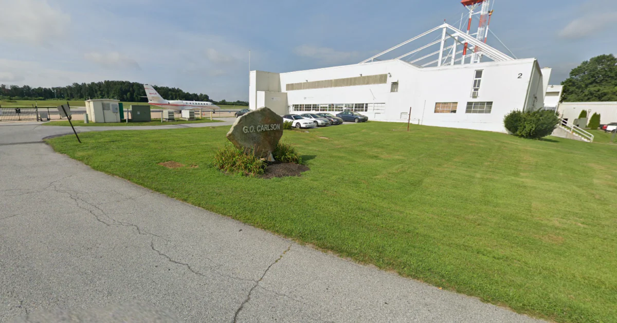 Chester County Airport in Coatesville, Pa., in August 2019. (Google Maps/Screenshot via The Epoch Times)